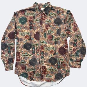 Vintage The Territory Ahead Mens L Multi Southwestern Pattern Button-Up Shirt